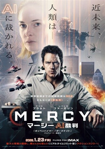 クリス・プラット主演、AI裁判官相手に無実を証明できるのか――アクションスリラー映画『MERCY』本予告：山陽新聞デジタル｜さんデジ