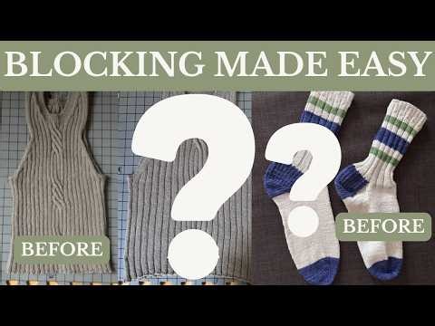 How to Block Your Knitting (6 Minute Step-by-Step Guide) | Fix Uneven Stitches & Wonky Knits