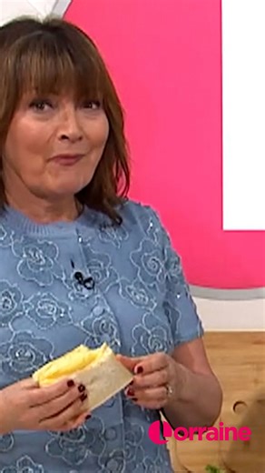 Lorraine on Instagram: "Lorraine tries the viral Christmas mashed potato sandwich! 🥪"