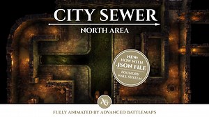 Animated Battlemap | City Sewer - Part 1/4 North Area - Dungeon and Dragons - Etsy