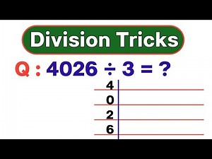 Division tricks / Easy and fast division tricks / mathematics