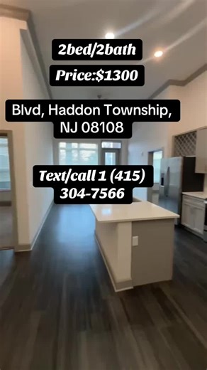 Spacious 2 Bed Apartment for Rent in Haddon Township