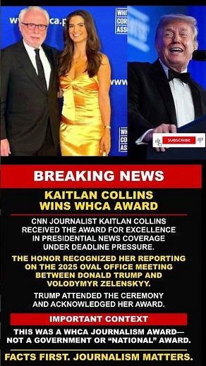 Kaitlan Collins Wins WHCA Award for Trump–Zelenskyy Oval Office Coverage