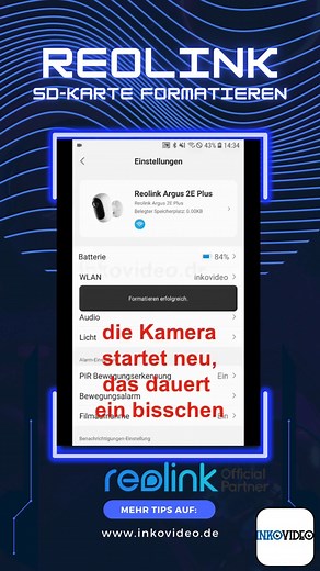 Wie du eine micro-SD Karte mit einer Reolink Kamera formatieren kannst? Mit unseren kurzen Reels, hast du nun eine schnelle Lösung parat - step-by-step von uns für dich! Solltest du mehr Tipps & Tricks zu deinen SmartHome Kameras benötigen, schaue doch gleich bei uns vorbei: http://www.inkovideo.de #Tipp #Trick #Tutorial #Reel #Reolink #Service #KnowHow #HowTo #Anleitung #Inbetriebnahme #Akkukamera #SmartHome #SmartThings #Einfach #Erklärt #Inkovideo #Sicherheitstechnik #Überwachungskamera #Inno