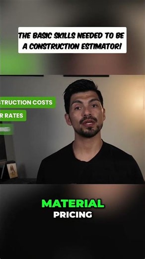 The KEY skills needed as a Construction Estimators #shorts