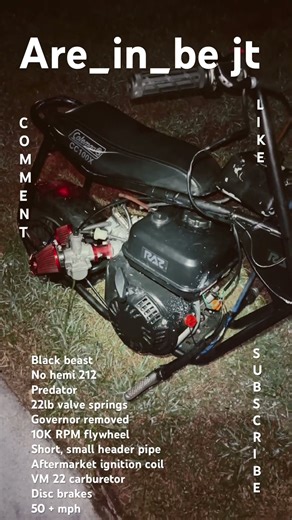 😎Mini bike check! #minibikebuild #minibike #predator212 #fun #dragbike