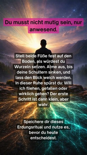 Erdung vor dem Schritt: 30 Sekunden, die dein Ja hörbar machen