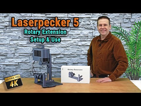 Laserpecker 5- Rotary Extension Setup & Use #laserpecker #laser #engraving #glass #laserengraving