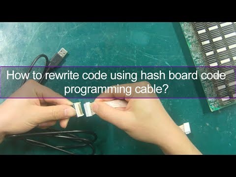 Hashboard decoding tool cable tutorial | How to use hash board code program cable to rewrite code