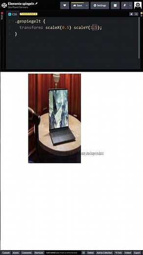 Elemente spiegeln - CSS Tutorial | #shorts