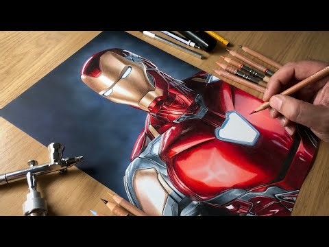 IRON MAN Drawing Step by Step ✏️ | Avengers Art Tutorial