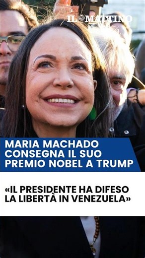 Maria Machado presents the Nobel Prize to Trump. "The president defended freedom in Venezuela."