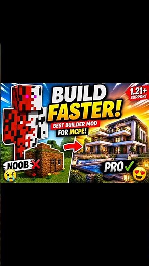 Build Like a PRO in Seconds 😱🔥 | Best Builder Mod for MCPE (No Time Waste!)