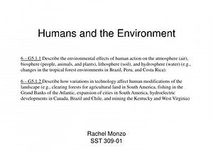 Humans and the Environment - SlideServe