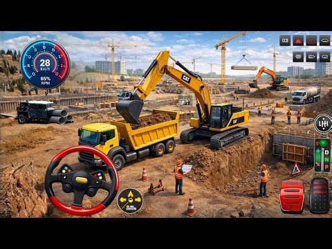 🔥New Large City Road Construction Gameplay 🚧 - Android Gameplay