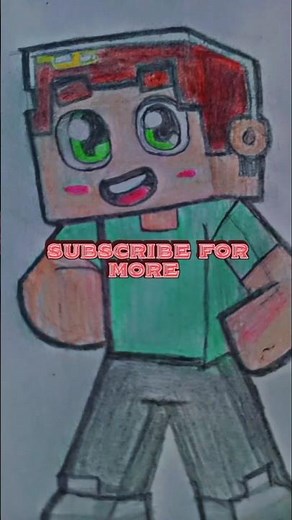Minecraft Character Drawing ✨ #minecraft #drawing #art #sketch #anime #shorts
