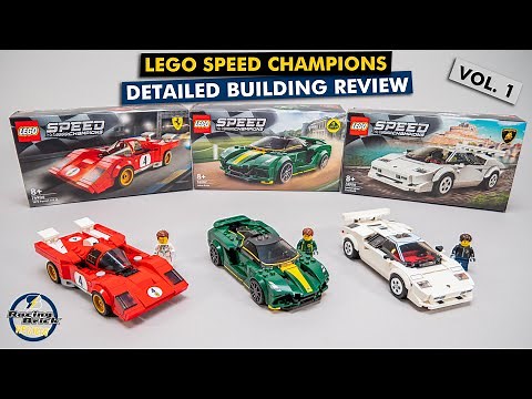 LEGO Speed Champions 2022 building reviews - Ferrari 512M, Lotus Evija & Lamborghini Countach