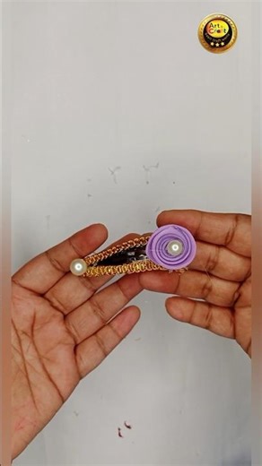 Diy hair clip !! Easy hair clip !! Cute hair clip!! #diy