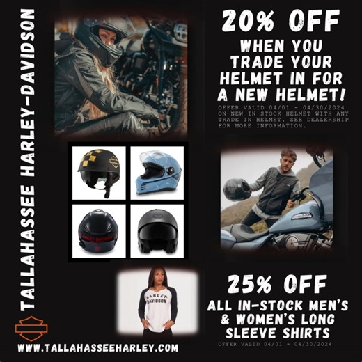 Rev up your style with our new Tallahassee Harley-Davidson long sleeve shirts! ️ Whether you're hitting the open road or just cruising through town, these shirts are perfect for any adventure.  Stop by our store today and gear up in biker chic fashion! #TallahasseeHarleyDavidson #HarleyStyle"#HarleyDavidson #WeekendCruise #TallahasseeHarley #RideInStyle #BikeLife | Tallahassee Harley-Davidson | Facebook