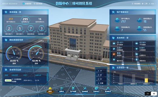 three.js vue数据中心blender建模web3d三维机房数字孪生源码