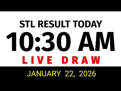 STL RESULT TODAY 10:30 AM LIVE DRAW JANUARY 22, 2026 - STL LIVE RESULT