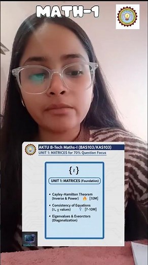 Maths-1 AKTU BTech 1st Year | Unit Wise Important Questions 😱🔥 #btech#maths#viral#exam#important