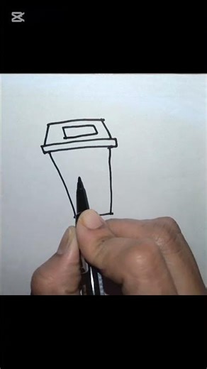 Waste Bin drawing easy for kids#drawing #ytshorts