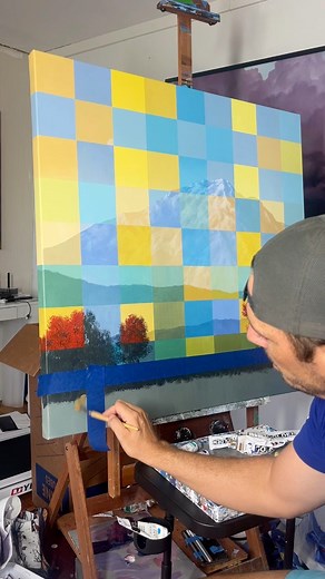 22K views · 598 reactions | It takes time to overcome mountains. Enjoy this acrylic painting creation and let me know what you think! #painting #time #timeline #mountain #landscape #art #artwork #contemporary #trees #foliage #seasons #timgagnon #abstract #surreal | Tim Gagnon | Facebook