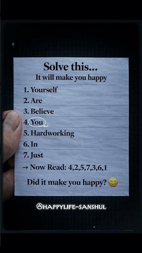 You are hardworking just believe in yourself 🫵 #hardworking #believe #motivationalpuzzles