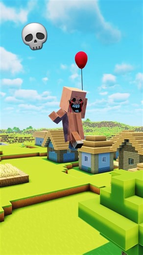 Baby Villager's Balloon Chaos in Minecraft 🎈 #shorts #minecraft #minecraftanimation