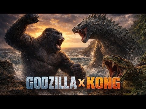 Godzilla X Kong vs Giant Snake – Savage Ocean Fight (Ultra Realistic 4K) #godzilla #seamonster