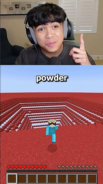 THE WORLD IS FLOATING CONCRETE POWDER! #minecraft