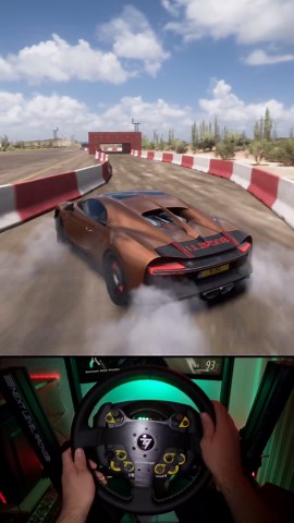 M7HU | Unbelievable 🤯 Bugatti Chiron Killing it 🔥 Cockpit: Next Level Racing F-GT Elite Steering Wheel: Thrustmaster TS-XW + EVO Racing 32R... | Instagram