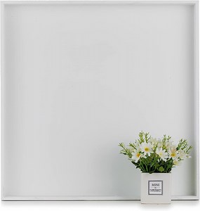 Hanobe Wood Large Ottoman Tray, White Serving Decorative Trays for Home Decor Coffee Table Ottoman Table Topper, 20"