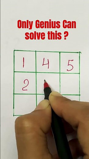 How to solve sudoku | Maths Puzzle | #iqtest #sudoku #trendingshorts