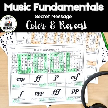 Music Theory Worksheets Dynamics Music Sub Plans Secret Message Theory Coloring
