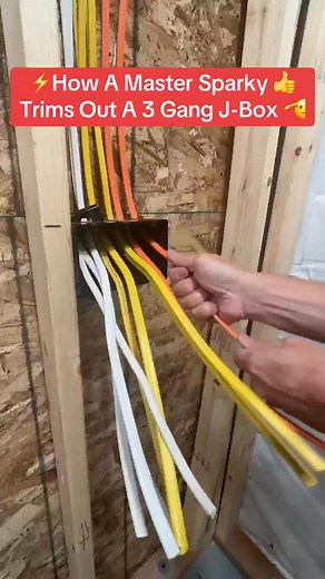48K views · 274 reactions | ⚡️How a master sparky trims a 3 gang j-box in less then a minute #wkhk #whackhack #thebasementking #romex #electrician #journeymanelectrician #sparkylife⚡️ #electricalapprentice | King Whack Hack | Facebook