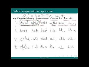 Ordered samples without replacement