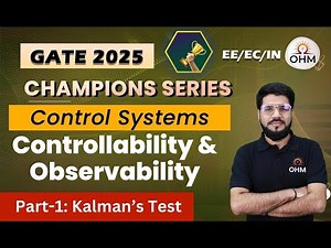 CONTROL SYSTEMS | Controllability & Observability - Kalman's Test | Concepts & Questions #gate2025