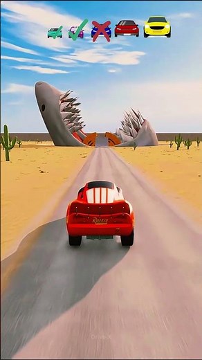 Big & Small Cars vs Megadalon 😱 #shorts #beamngdrive