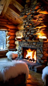 16K views · 47 reactions | "Dreaming of the perfect winter day! ❄️ This cozy log cabin is pure magic, with the warm glow of the fireplace and the snowfall outside creating a storybook scene. Who wouldn't want to spend time in a place like this?  #WinterBliss #LogCabin" #LogCabinLife #CozyVibes #WinterRetreat #RusticCharm #FireplaceSeason #CabinGoals #NatureLovers #SnowyDays #ScenicViews #WinterWonderland #CozyHome #DreamCabin | Decoration / Design | Facebook