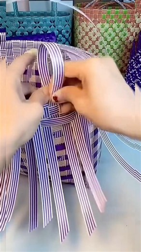 Easy DIY: Woven Plastic Basket Tutorial!