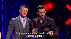 214K views · 4.7K reactions | Hugh Jackman, Taron Egerton et Luke Evans se prennent pour Gaston de La Belle et la Bête :D | AlloCiné | Facebook
