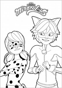 Lady bug / Miraculous : coloring page for children (Miraculous / LadyBug)