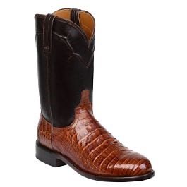 Lucchese Men's Sienna Belly Caiman Crocodile Roper Boots