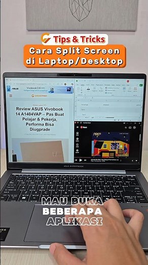 How to Split Screen Apps on a Laptop or Desktop 🖥🦦 #SplitScreen #ComputerTips