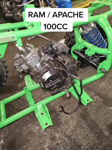 ram apache 100cc engine swap kawasaki kx 100cc quad #2strokequad #engineswap #kawasaki #kx100 #apachef100
