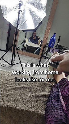 working from home as a foot model can look very relaxing!