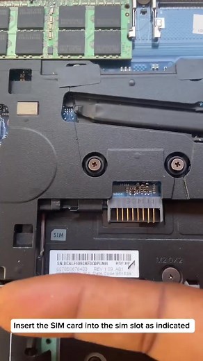 Insert sim into hp elitebook #laptop #Hp #internet