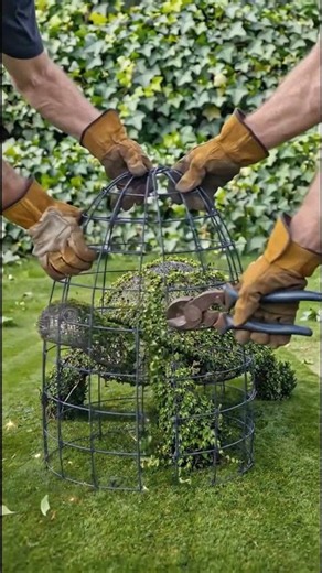 Giant Ivy Turtle Installation 🐢✨ #gardenart #topiary